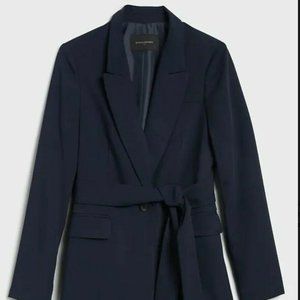 Banana Republic Soft Tie-Waist Long Blazer
